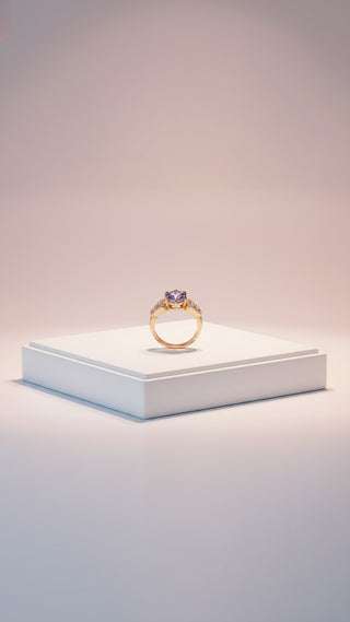 Gold Round Cut Solitaire Crystal Ring Gold Box set of 12