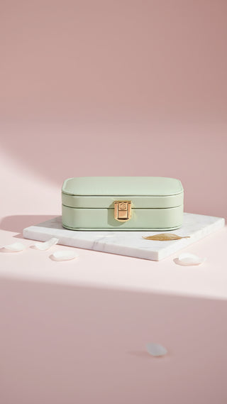 Travel Jewellery Box – Compact Trinket Organizer With Mirror