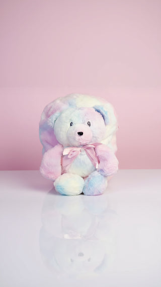 Plush Pastel Fluffy Teddy Bear Backpack