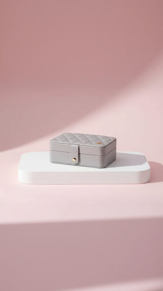 Quilted Travel Jewellery Box Organizer