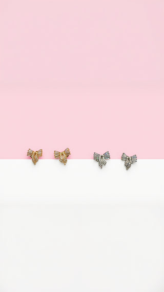 Bow Crystal Stud Earrings