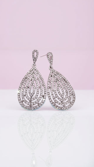 Layered Teardrop Crystal Drop & Dangle Earrings