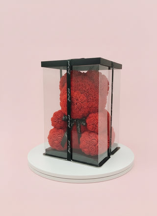 Floral Teddy Bear Figurine With Gift Box