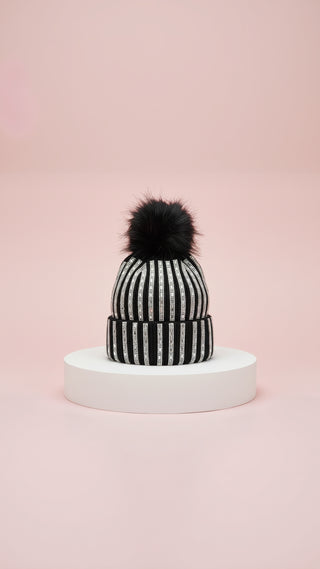 Queen Crystal Fluffy Bobble Hats Pack of 12