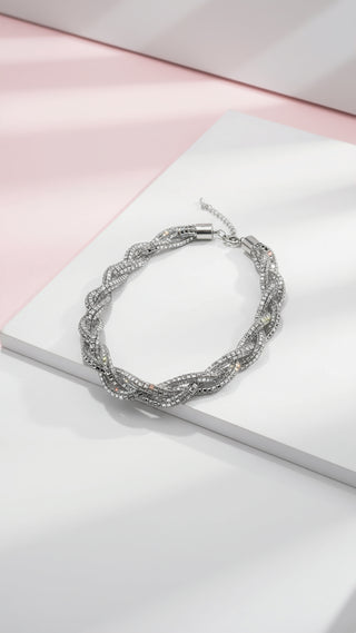 Elixir Collection Braided Crystal Necklace