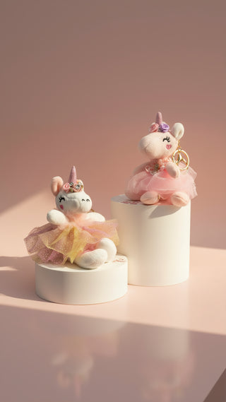 Ballerina Unicorn Key Ring & Bag Charm