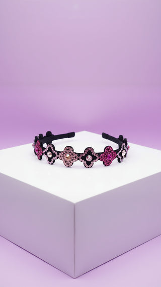 Women’s Clover Crystal Statement Headband & Hair Band