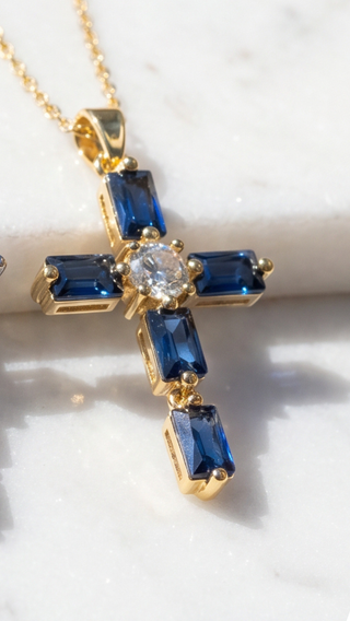 Crystal Cross Symbolic Pendant Necklace