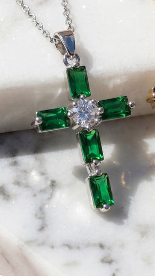 Crystal Cross Symbolic Pendant Necklace