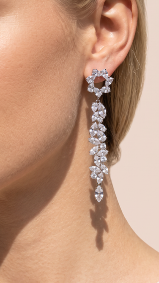 Star Crystal Drop & Dangle Statement Earrings