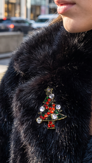 Christmas Tree Festive Brooch Pin