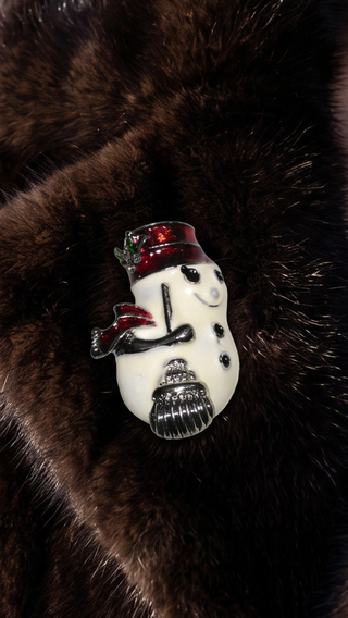 Snowman Christmas Festive Brooch Pin
