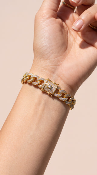 Classic Micro-Pave Crystal Cuban Link Bracelet