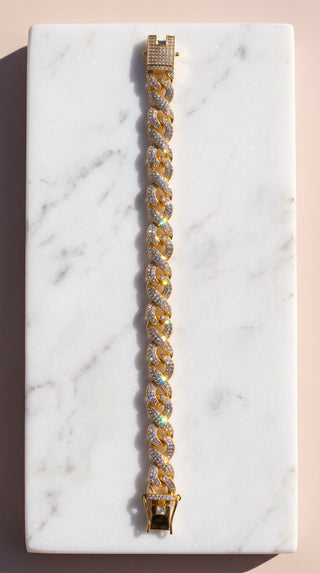 Signature Pavé Cuban Chain Bracelet