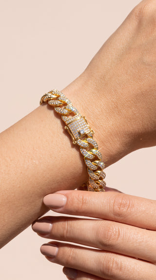 Signature Pavé Cuban Chain Bracelet