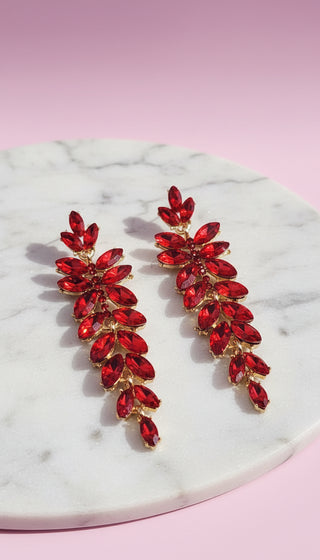 Layered Teardrop Crystal Drop & Dangle Earrings
