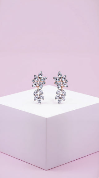 Flower Crystal Drop & Dangle Earrings