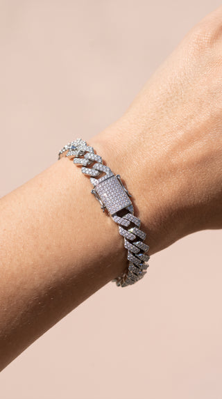 Diamond-Cut Crystal Link Bracelet