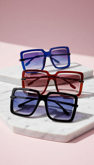 Retro Oversized Cutout Lens Sunglasses Box of 20