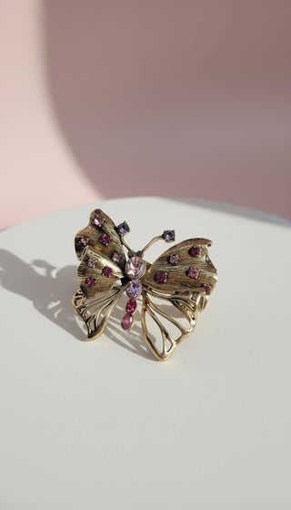 Butterfly Crystal Magnetic Brooch