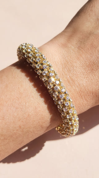Free Size Crystal Cuff Bracelet