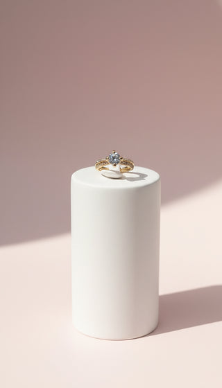 Gold Petite Solitaire Crystal Ring Gold Box set of 12