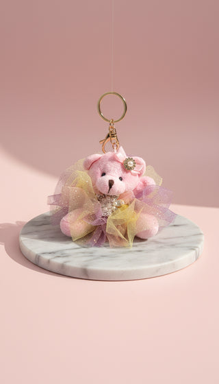 Teddy With Tutu Bag Charm Key Ring