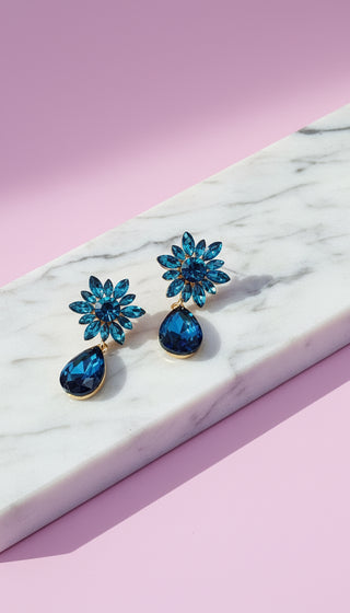 Turquoise Crystal Drop & Dangle Earrings