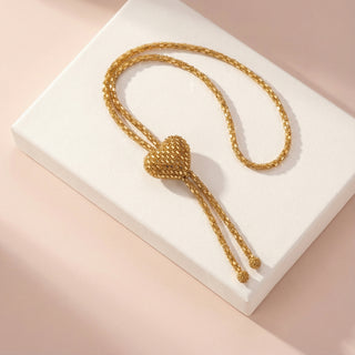 Elixir Collection Long Heart Crystal Necklace