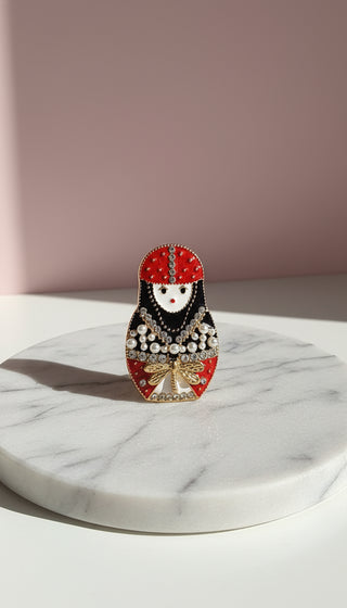 Russian doll Enamel Brooch Pin