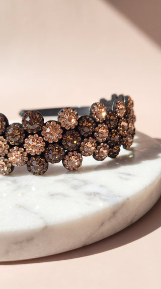 Women’s Flower Crystal Statement Headband & Hair Band