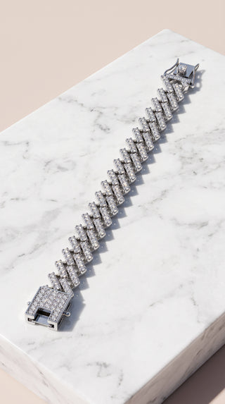 Classic Crystal Cuban Link Bracelet