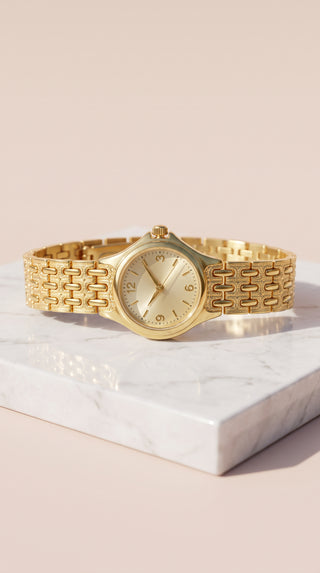 Textured Link Bracelet Watch
