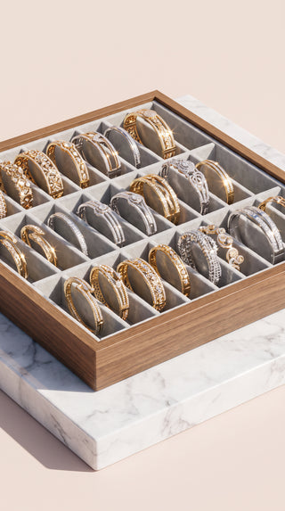Luxury Velvet Bangle & Bracelet Display Tray