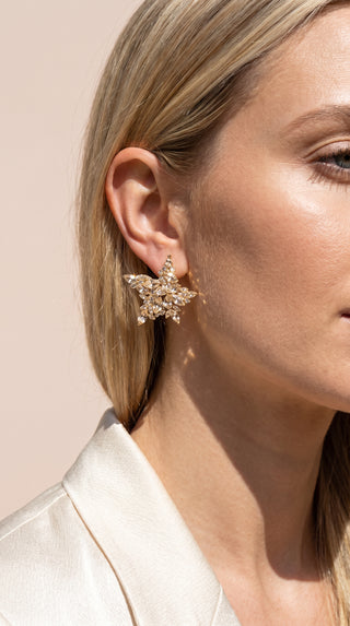 Star Statement Crystal Stud Earrings