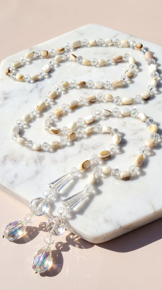 Resin Boho Long Beaded Wrap Around Necklace
