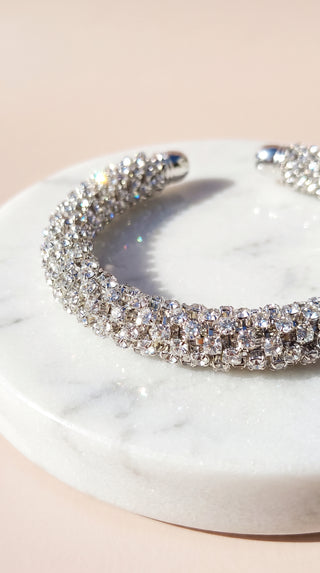 Free Size Crystal Cuff Bracelet