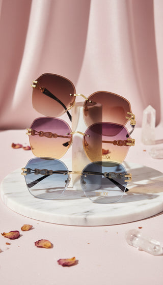 Round Lens Gradient Sunglasses Box of 12