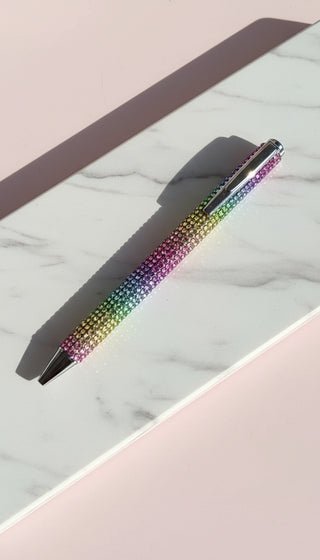 Luxury Crystal Rhinestone Ballpoint Writing Pen With Gift Case