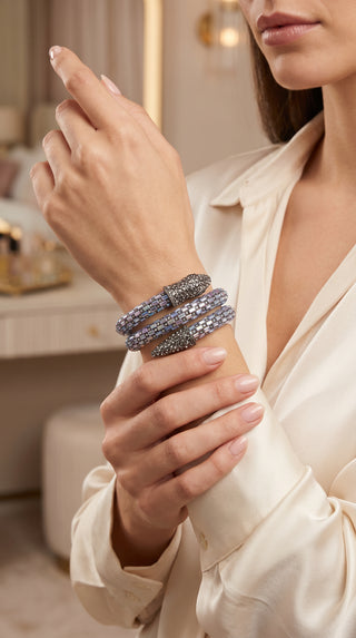 Elixir Collection Serpent Wrap Around Crystal Cuff