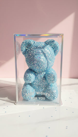 Crystal Glitter Teddy Bear Figurine With Gift Box