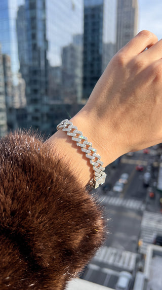 Radiant Crystal Curb Chain Bracelet