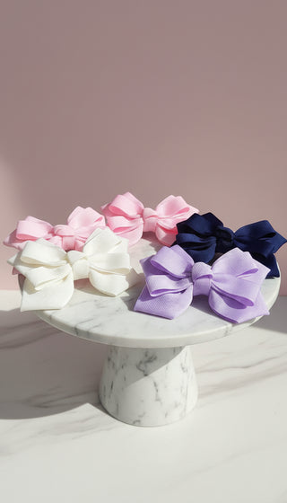Pastel Hair Bow Clip Slide Bows Pack of 24