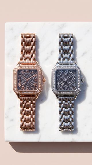 Crystal Dial Bracelet Quartz Watch