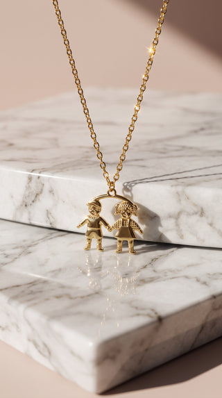 Kids Boy & Girl Necklace – Children’s Friendship Pendant