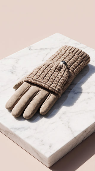 Pack Of 12 Convertible 2 in 1 Knit Gloves & Fold Over Mitten