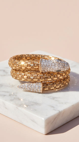 Elixir Collection Serpent Wrap Around Crystal Cuff