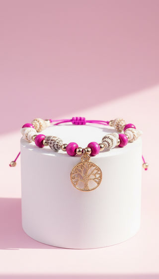 Tree Of Life Beaded Pull Tie Anklet