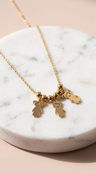 Boy & Girl Kids Charm Pendant Necklace