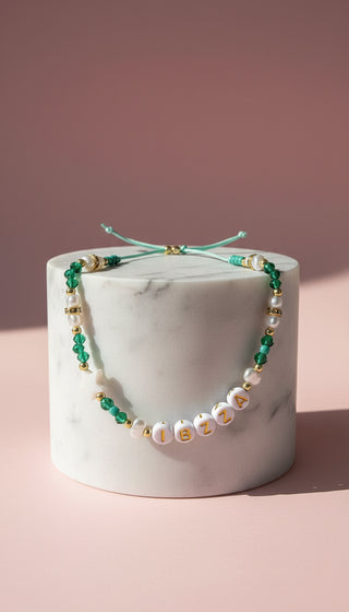 Ibiza Beaded Shell Pull Tie Anklet